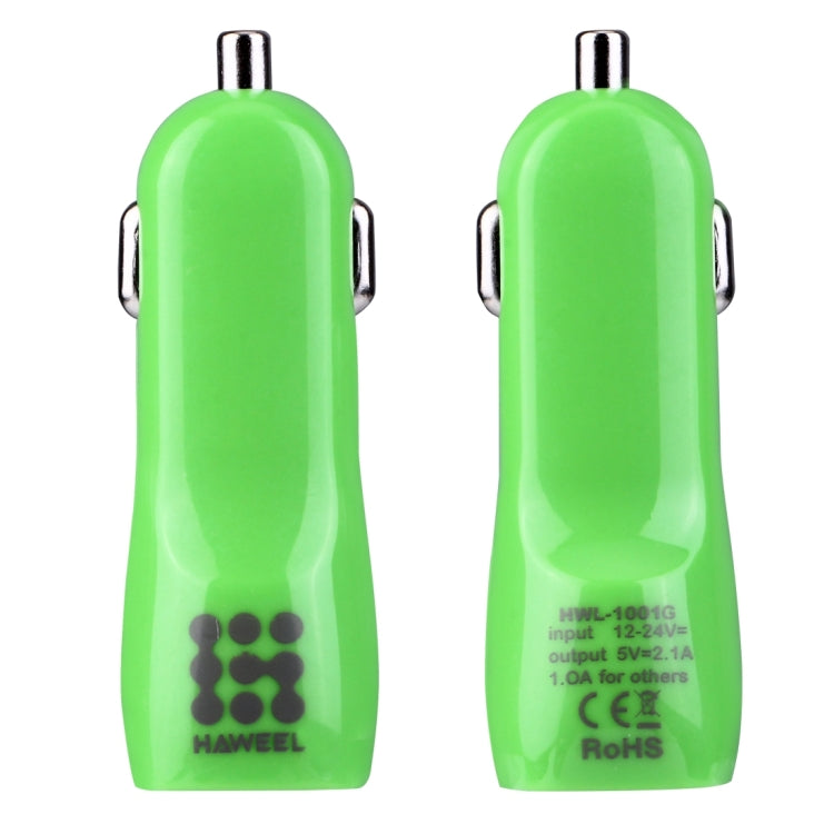 HAWEEL General 1A + 1A Dual USB Ports Car Charger