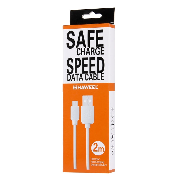 HAWEEL 20.1 x 6 x 2 cm Hang Hole Color Box Packing for 2m 8 Pin to USB Sync and Charging Cable (HWL-1012W)