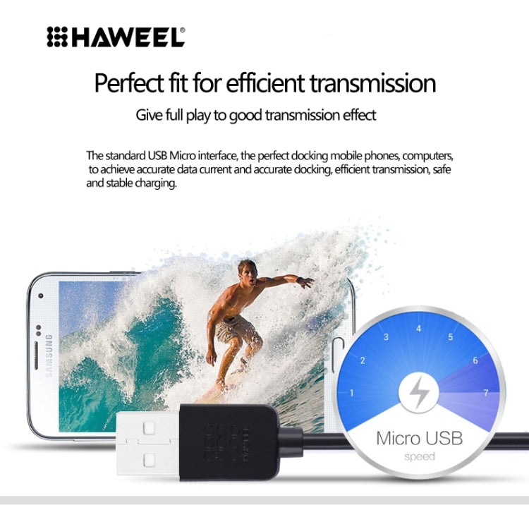 HAWEEL 3m High Speed Micro USB to USB Data Sync Charging Cable, For Samsung, Xiaomi, Huawei, LG, HTC, The Devices with Micro USB Port