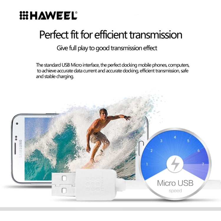 HAWEEL 3m High Speed Micro USB to USB Data Sync Charging Cable, For Samsung, Xiaomi, Huawei, LG, HTC, The Devices with Micro USB Port