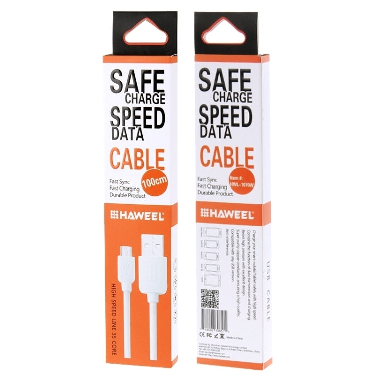 HAWEEL 1m High Speed 35 Cores Micro USB to USB Data Sync Charging Cable