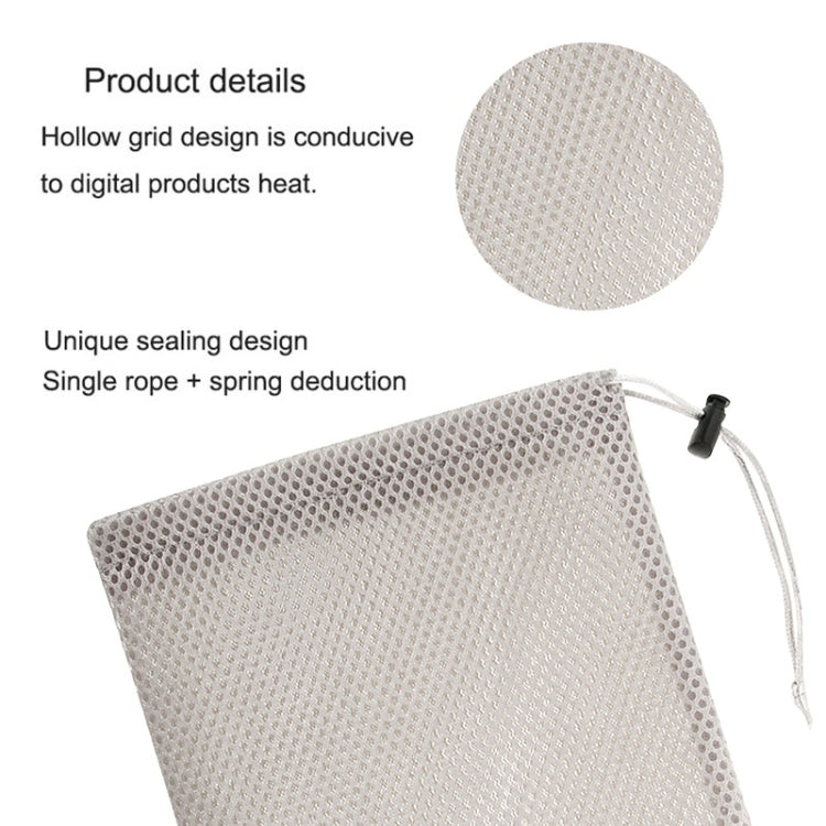 HAWEEL Nylon Mesh Pouch Bag with Stay Cord for iPad Air 2 & 1 / iPad 4 / 3 / 2 / 1, Size: 29cm x 19cm