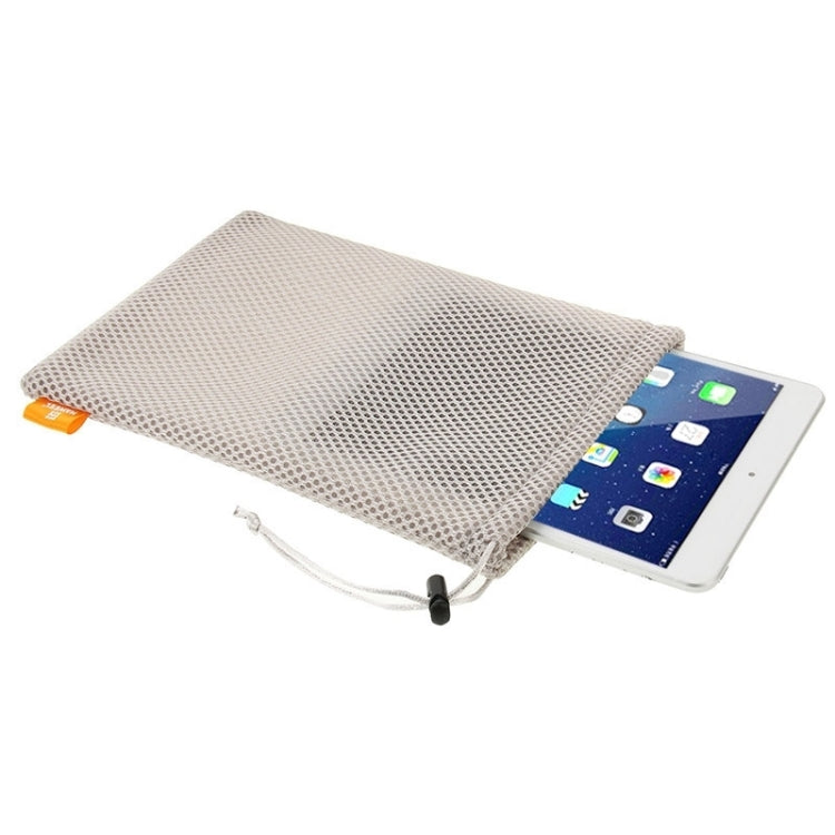HAWEEL Nylon Mesh Pouch Bag with Stay Cord for iPad Air 2 & 1 / iPad 4 / 3 / 2 / 1, Size: 29cm x 19cm