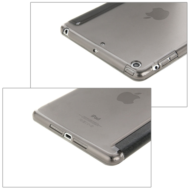 HAWEEL 3-folding Smart Case Clear Back Cover with Holder for iPad mini 3 / 2 / 1
