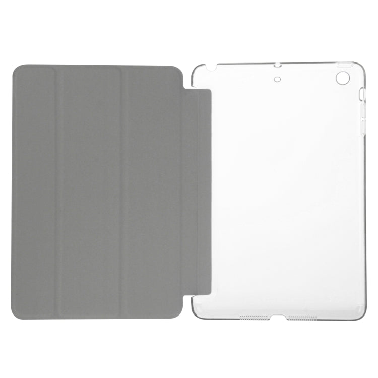 HAWEEL 3-folding Smart Case Clear Back Cover with Holder for iPad mini 3 / 2 / 1