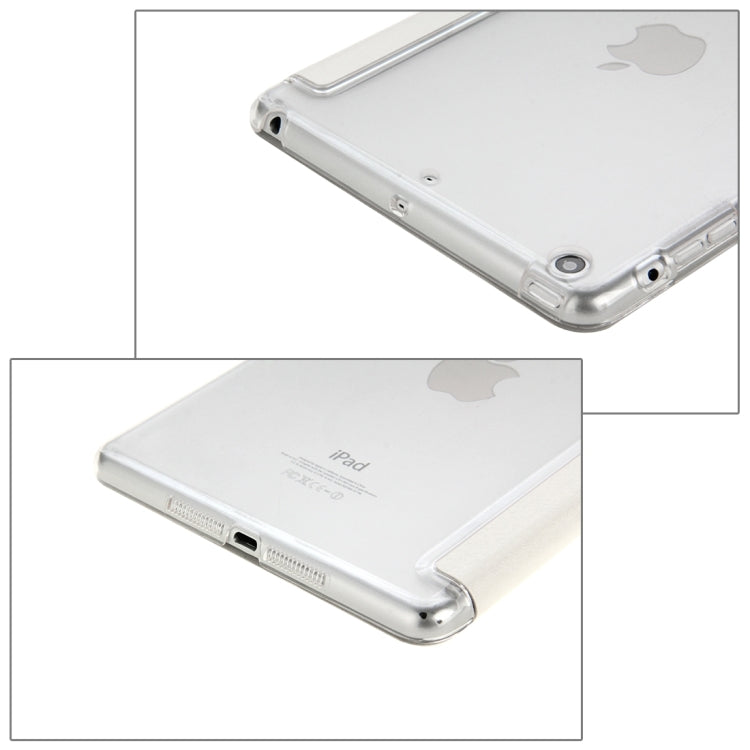 HAWEEL 3-folding Smart Case Clear Back Cover with Holder for iPad mini 3 / 2 / 1