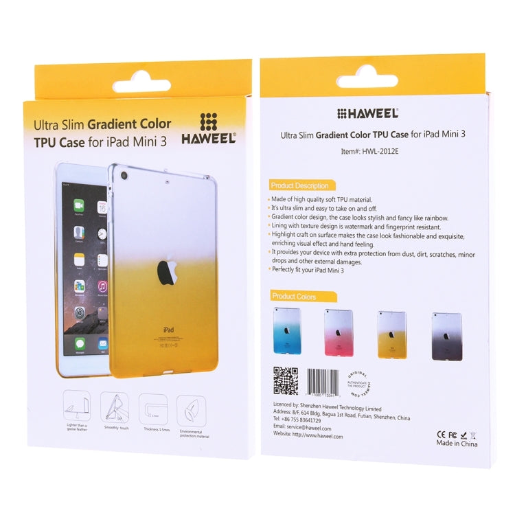 HAWEEL for iPad mini 1 / 2 / 3 Slim Gradient Color Clear Soft TPU Case