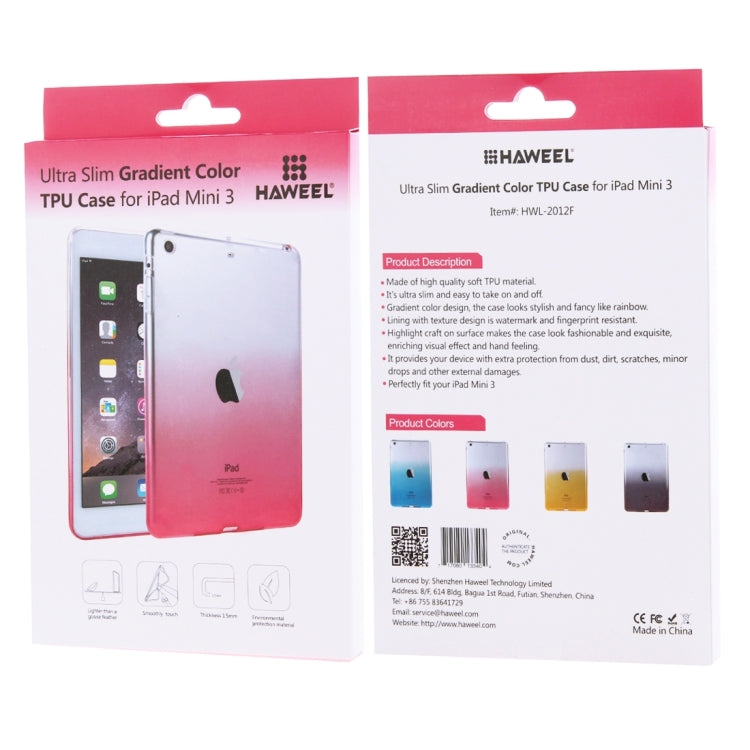 HAWEEL for iPad mini 1 / 2 / 3 Slim Gradient Color Clear Soft TPU Case