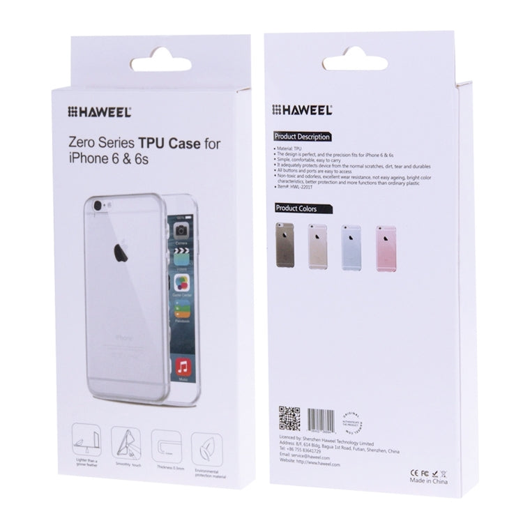 HAWEEL 0.3mm Zero Series Transparent TPU Protective Case for iPhone 6 & 6s