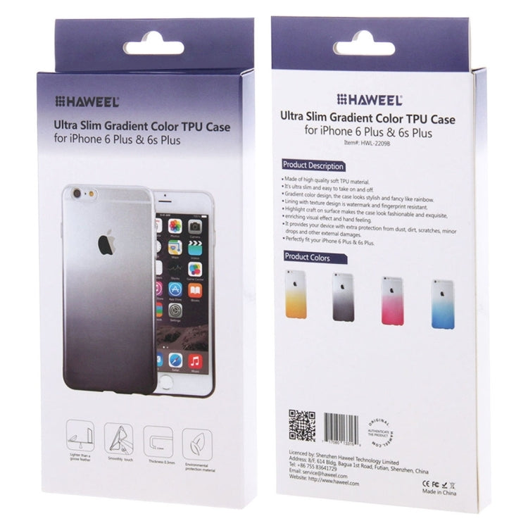 HAWEEL Ultra Slim Gradient Color Clear Soft TPU Case for iPhone 6 Plus & 6s Plus
