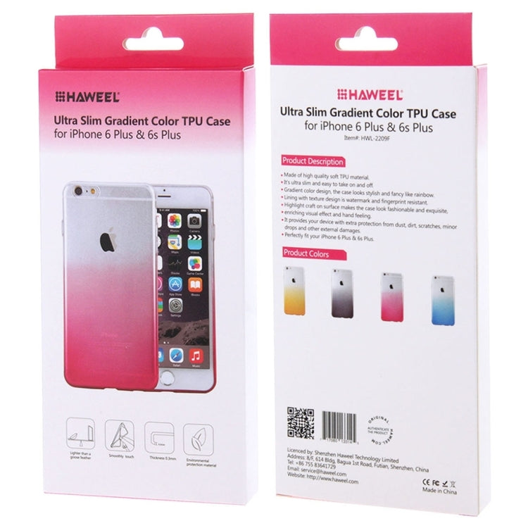 HAWEEL Ultra Slim Gradient Color Clear Soft TPU Case for iPhone 6 Plus & 6s Plus