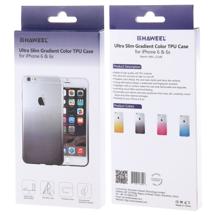 HAWEEL for iPhone 6 & 6s Ultra Slim Gradient Color Clear Soft TPU Case