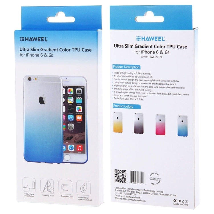 HAWEEL for iPhone 6 & 6s Ultra Slim Gradient Color Clear Soft TPU Case