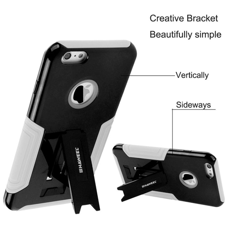 HAWEEL Dual Layer TPU Plastic Combo Case with Kickstand for iPhone 6