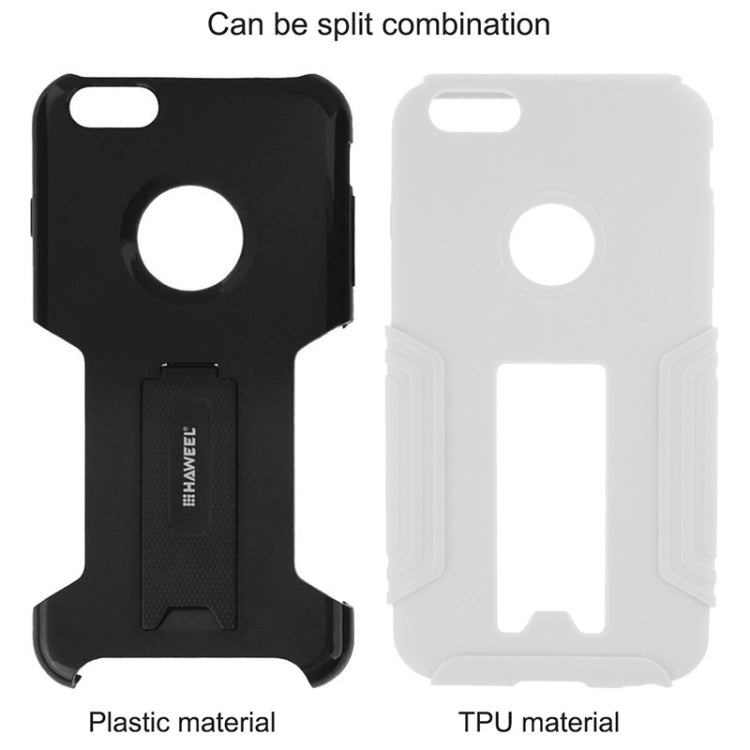 HAWEEL Dual Layer TPU Plastic Combo Case with Kickstand for iPhone 6