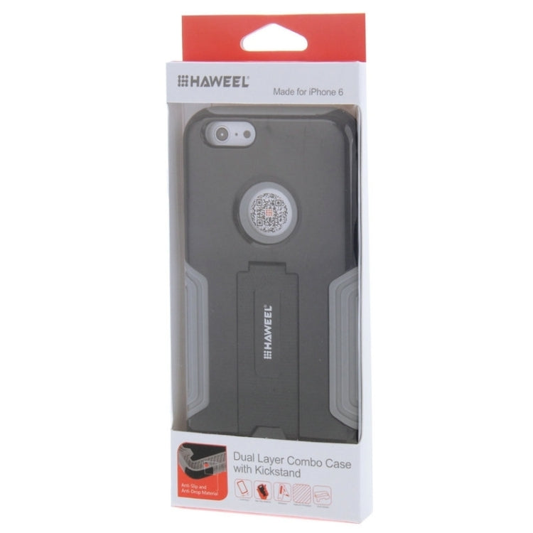 HAWEEL Dual Layer TPU Plastic Combo Case with Kickstand for iPhone 6