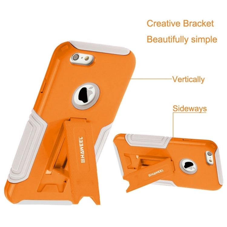 HAWEEL Dual Layer TPU Plastic Combo Case with Kickstand for iPhone 6