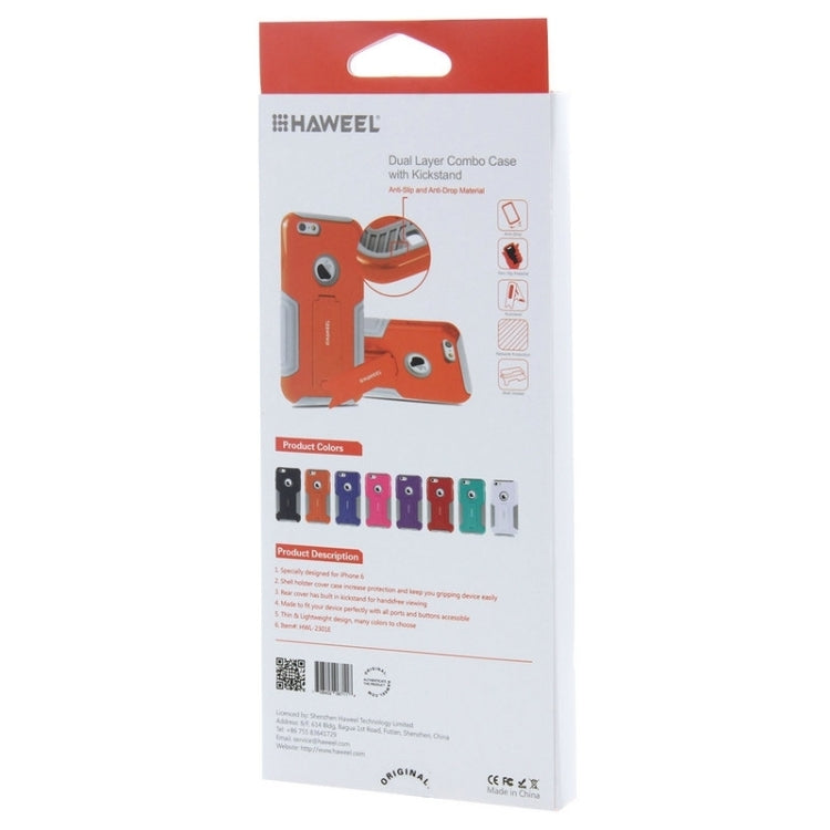 HAWEEL Dual Layer TPU Plastic Combo Case with Kickstand for iPhone 6