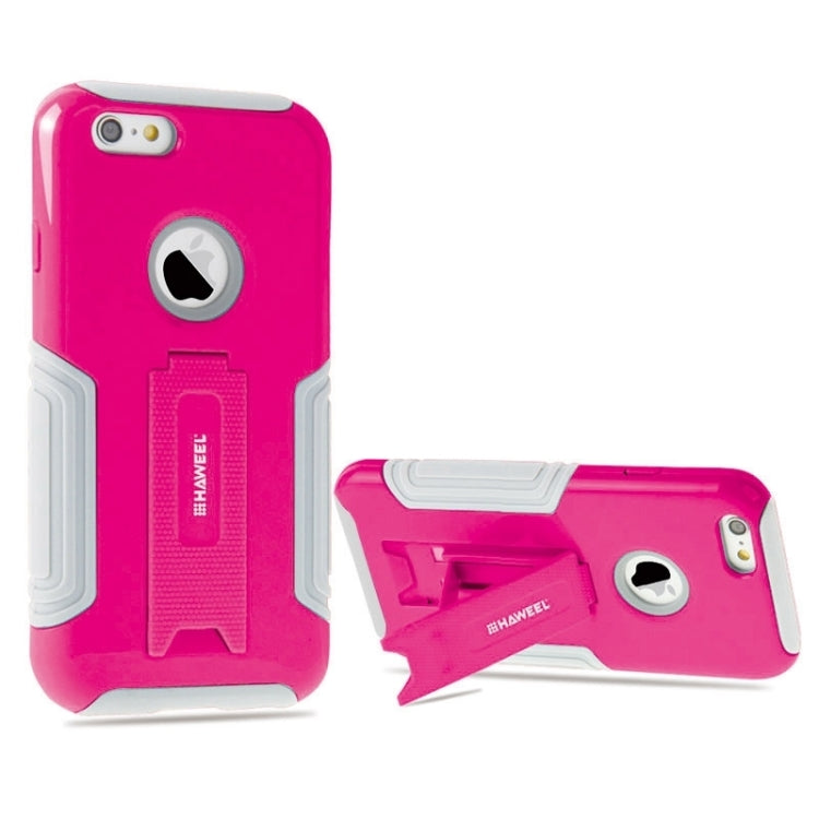 HAWEEL Dual Layer TPU Plastic Combo Case with Kickstand for iPhone 6