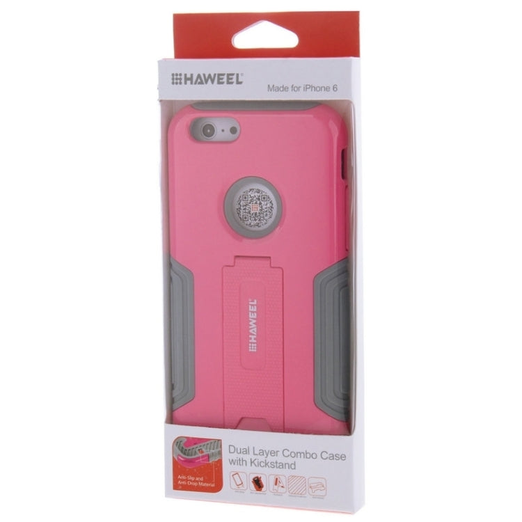HAWEEL Dual Layer TPU Plastic Combo Case with Kickstand for iPhone 6