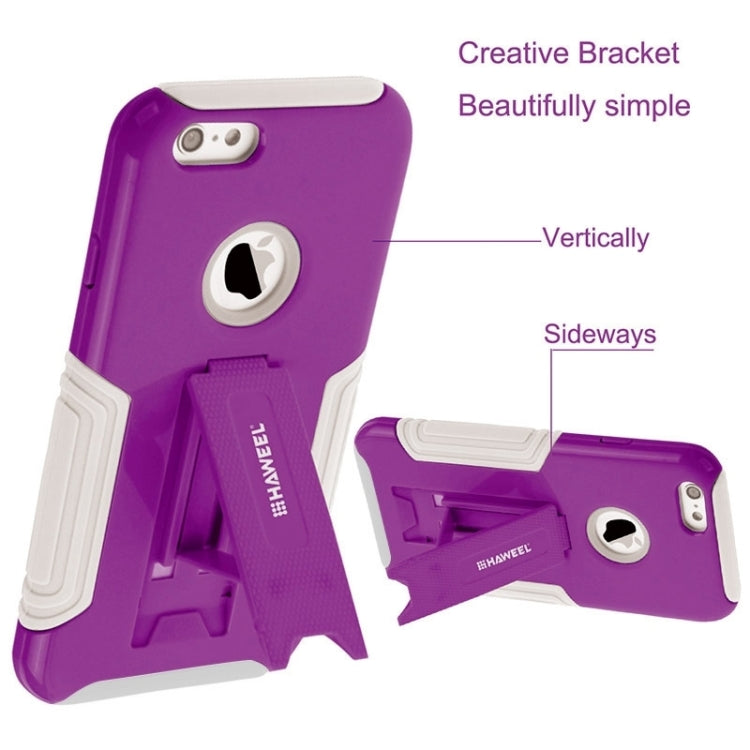 HAWEEL Dual Layer TPU Plastic Combo Case with Kickstand for iPhone 6