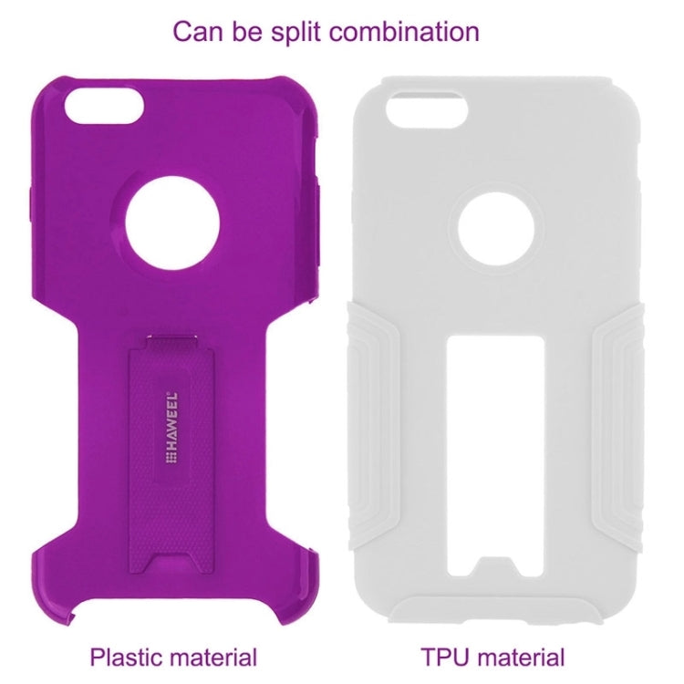 HAWEEL Dual Layer TPU Plastic Combo Case with Kickstand for iPhone 6