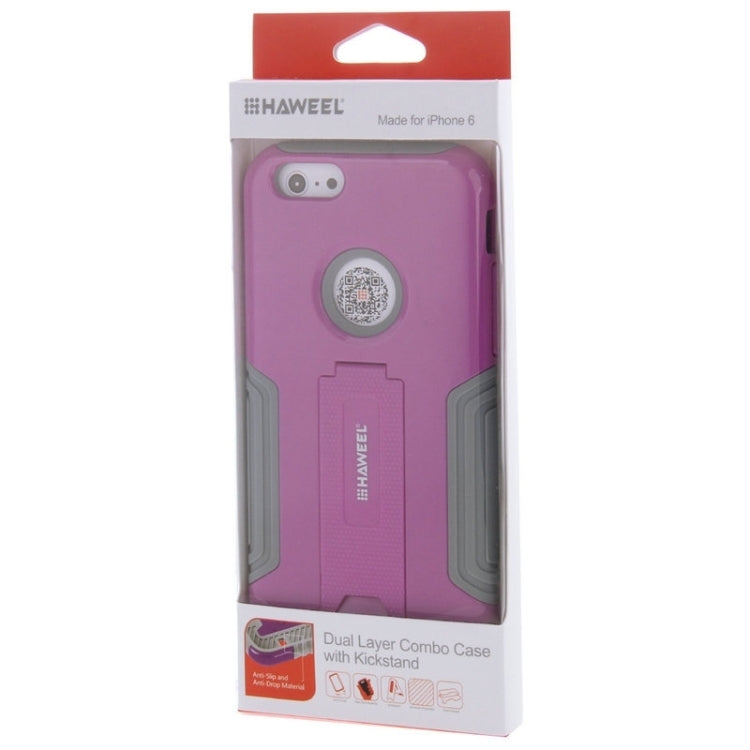 HAWEEL Dual Layer TPU Plastic Combo Case with Kickstand for iPhone 6