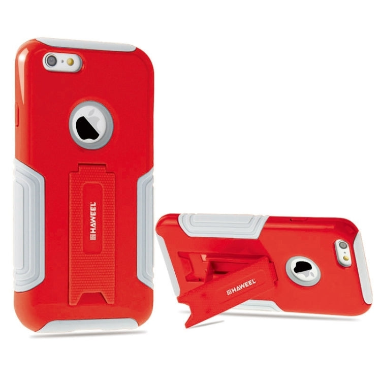 HAWEEL Dual Layer TPU Plastic Combo Case with Kickstand for iPhone 6