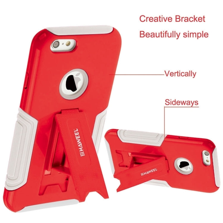 HAWEEL Dual Layer TPU Plastic Combo Case with Kickstand for iPhone 6