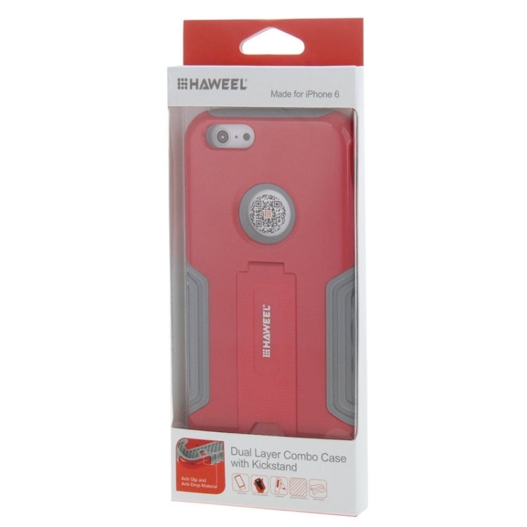 HAWEEL Dual Layer TPU Plastic Combo Case with Kickstand for iPhone 6
