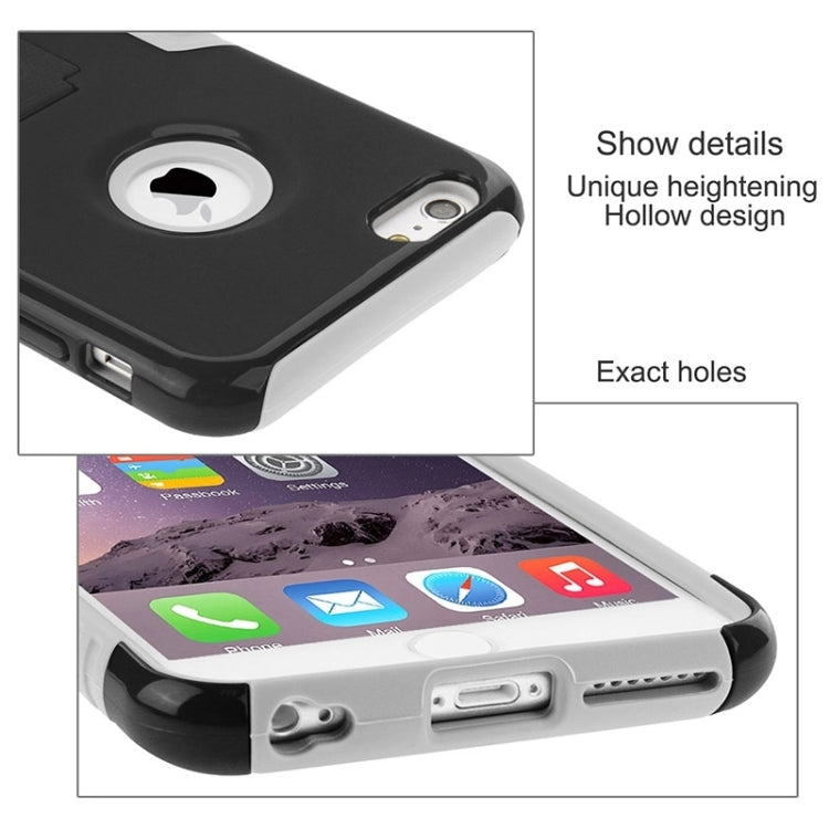 HAWEEL Dual Layer TPU Plastic Combo Case with Kickstand for iPhone 6 Plus