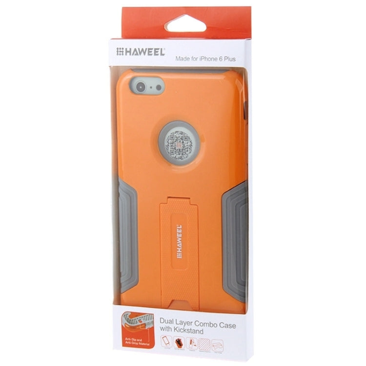 HAWEEL Dual Layer TPU Plastic Combo Case with Kickstand for iPhone 6 Plus