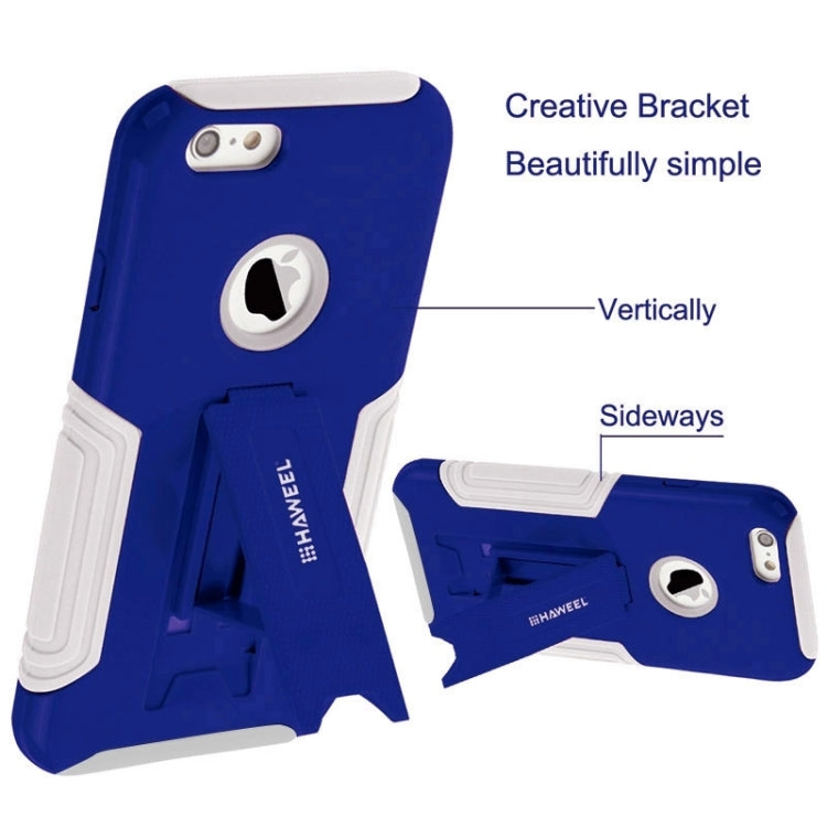 HAWEEL Dual Layer TPU Plastic Combo Case with Kickstand for iPhone 6 Plus