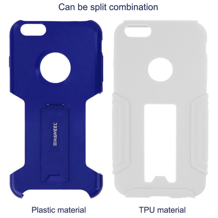 HAWEEL Dual Layer TPU Plastic Combo Case with Kickstand for iPhone 6 Plus