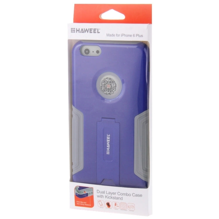 HAWEEL Dual Layer TPU Plastic Combo Case with Kickstand for iPhone 6 Plus
