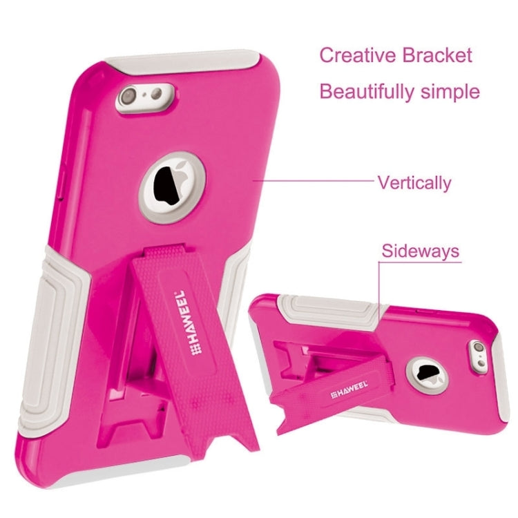 HAWEEL Dual Layer TPU Plastic Combo Case with Kickstand for iPhone 6 Plus