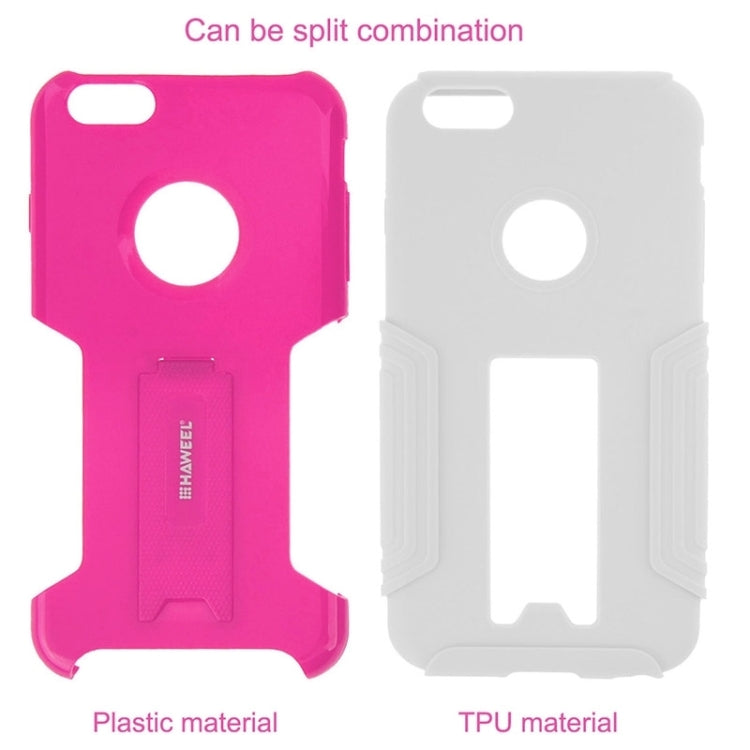 HAWEEL Dual Layer TPU Plastic Combo Case with Kickstand for iPhone 6 Plus