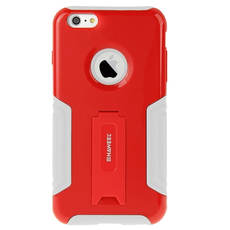 HAWEEL Dual Layer TPU Plastic Combo Case with Kickstand for iPhone 6 Plus