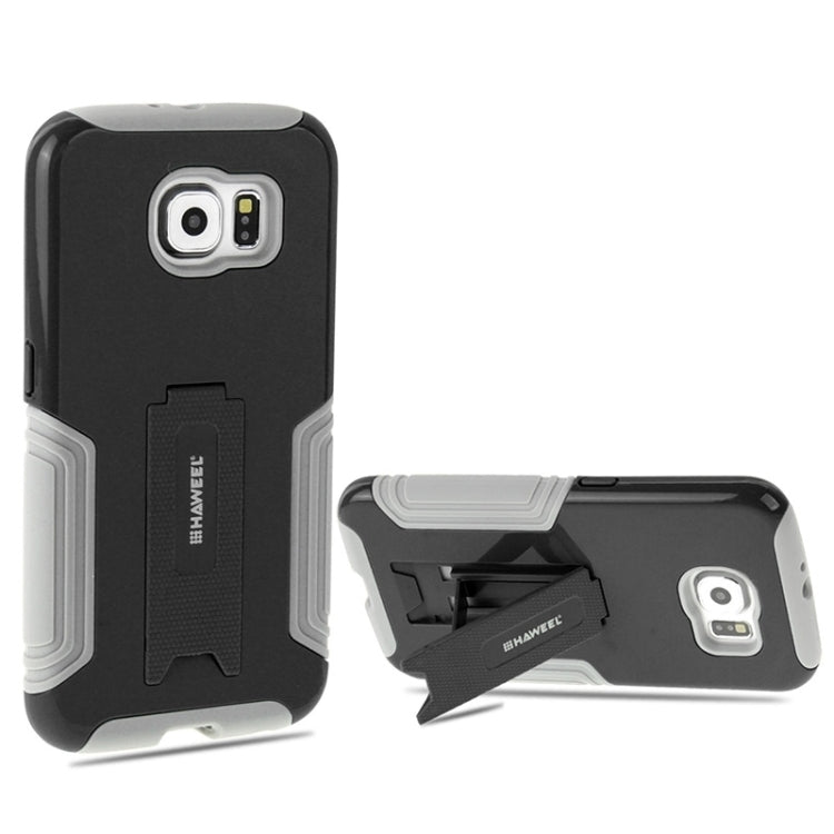 HAWEEL for Galaxy S6 / G920 Dual Layer TPU Plastic Combo Case with Kickstand
