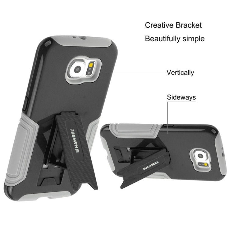 HAWEEL for Galaxy S6 / G920 Dual Layer TPU Plastic Combo Case with Kickstand