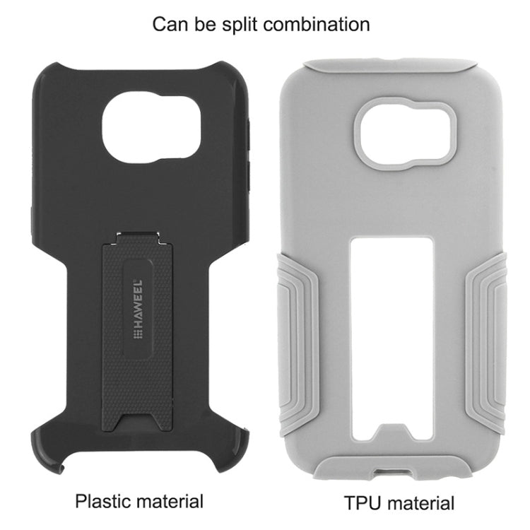HAWEEL for Galaxy S6 / G920 Dual Layer TPU Plastic Combo Case with Kickstand