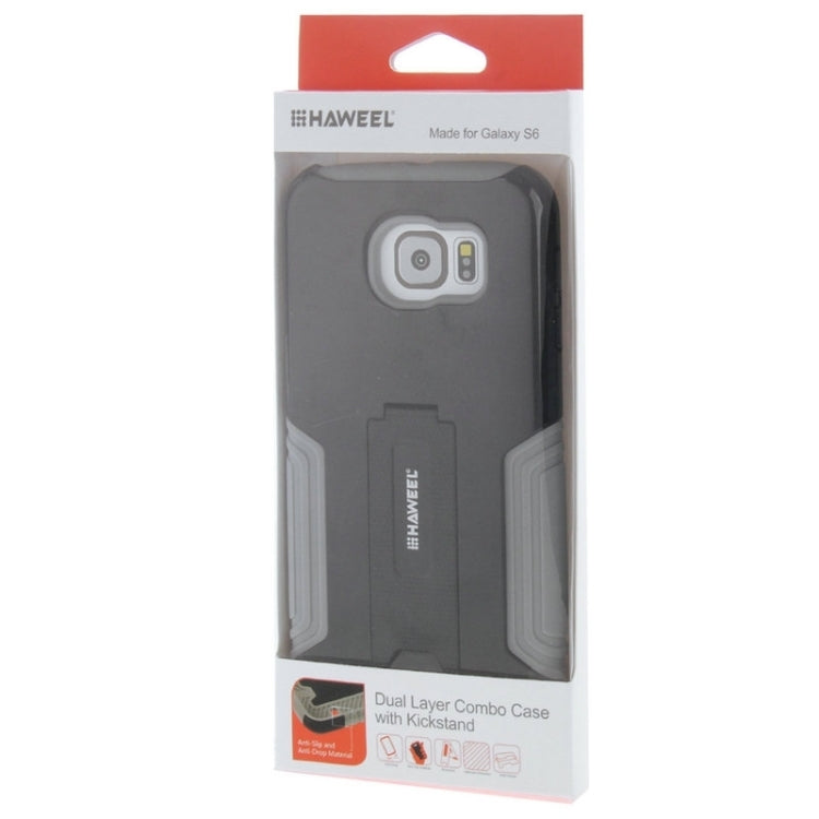 HAWEEL for Galaxy S6 / G920 Dual Layer TPU Plastic Combo Case with Kickstand