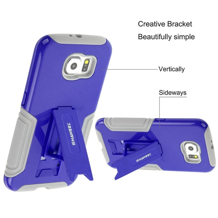HAWEEL for Galaxy S6 / G920 Dual Layer TPU Plastic Combo Case with Kickstand