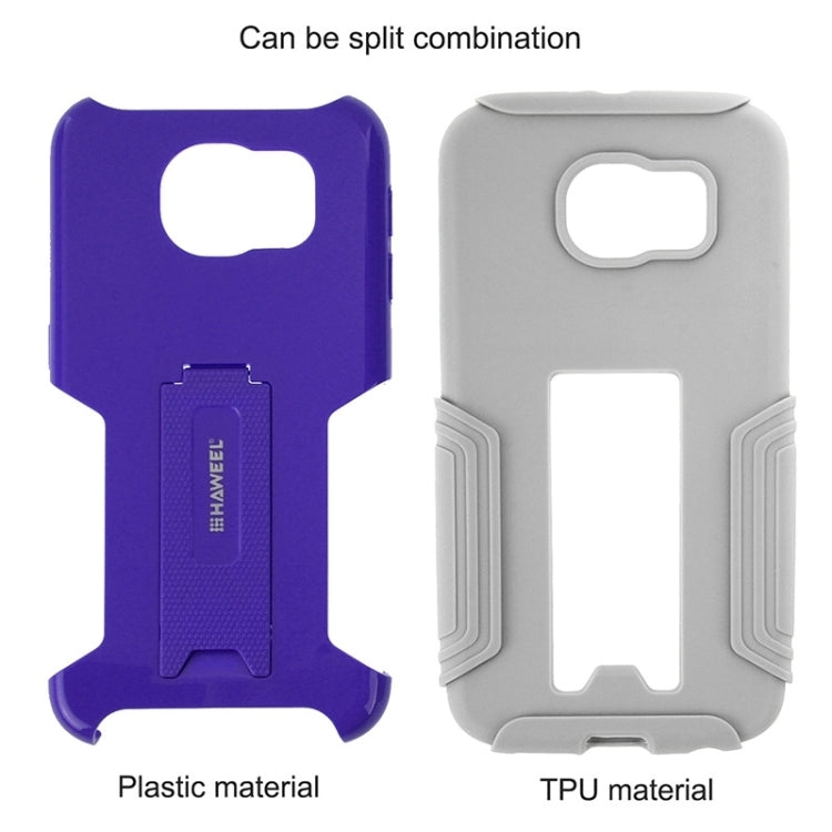 HAWEEL for Galaxy S6 / G920 Dual Layer TPU Plastic Combo Case with Kickstand