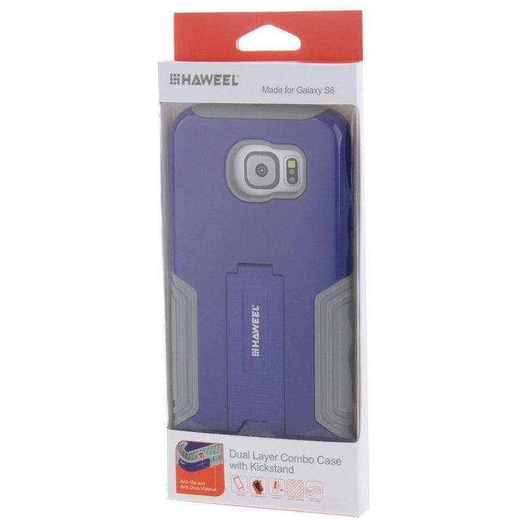HAWEEL for Galaxy S6 / G920 Dual Layer TPU Plastic Combo Case with Kickstand