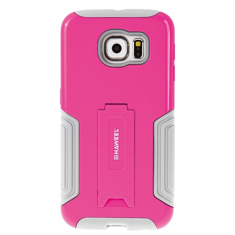 HAWEEL for Galaxy S6 / G920 Dual Layer TPU Plastic Combo Case with Kickstand