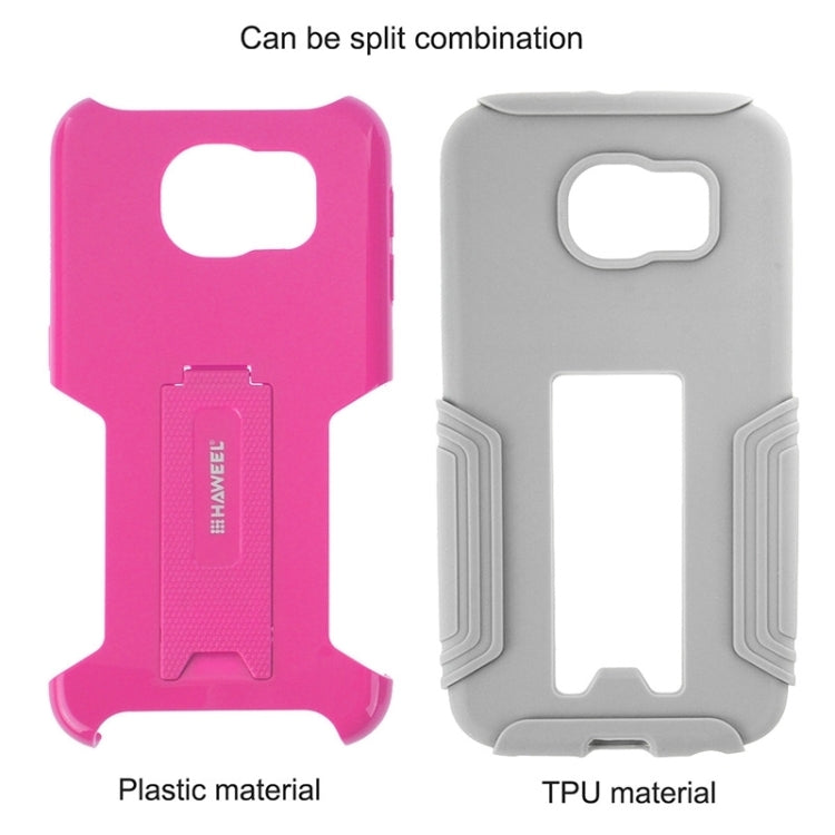 HAWEEL for Galaxy S6 / G920 Dual Layer TPU Plastic Combo Case with Kickstand