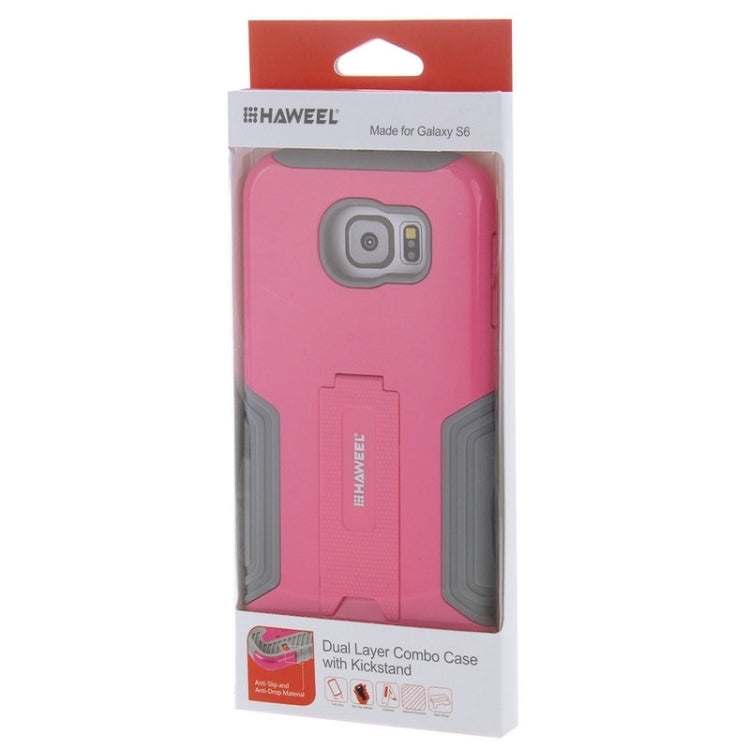 HAWEEL for Galaxy S6 / G920 Dual Layer TPU Plastic Combo Case with Kickstand