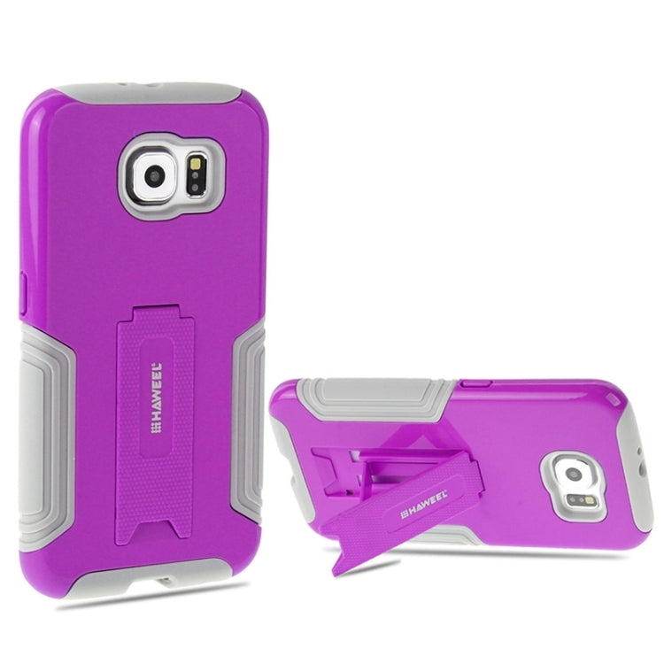 HAWEEL for Galaxy S6 / G920 Dual Layer TPU Plastic Combo Case with Kickstand