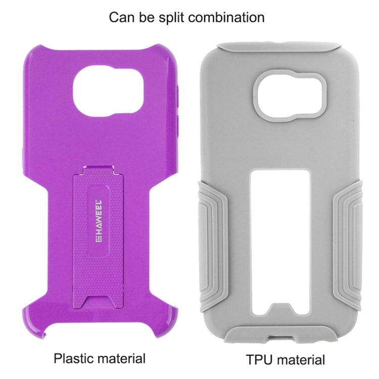 HAWEEL for Galaxy S6 / G920 Dual Layer TPU Plastic Combo Case with Kickstand